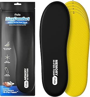 Max Comfort Memory Hi-Per Foam Trimmable Insole compatible for Formal Shoes | Loafers | Running | and Casual Shoes, Size Large, 43 to 48 EU (Pack of 1 Pair)