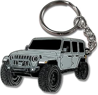 Jeep Wrangler Keychain - Officially Licensed Jeep Rubicon Accessories JL Key Chain JKU 2024 2023