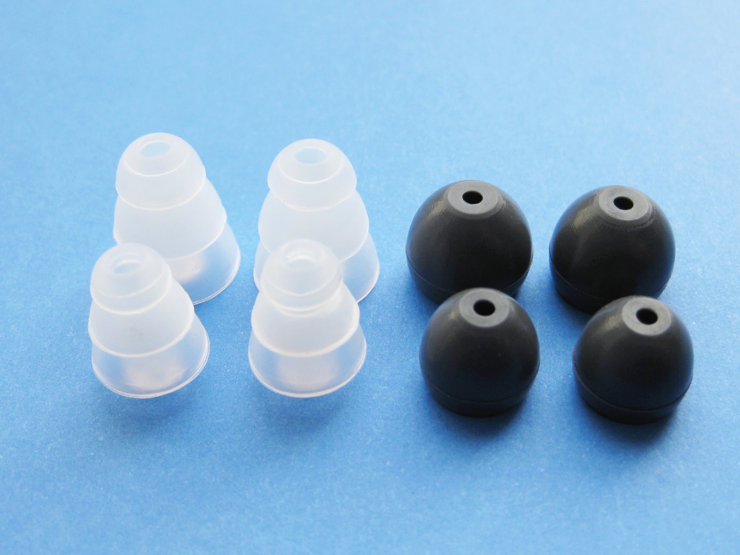 8 Pcs- Triple Flange and Round Earbuds-Eartips Set for Westone UM1, UM2, UM2 RC, UM3, UM3 RC, UM3X, UM3x RC and Westone 1, 2, 3, 4, 4R In-Ear Stereo Earphones Headset