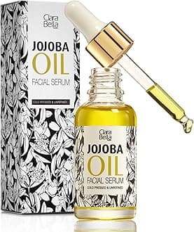 Organic Jojoba Oil Face Serum, Anti Aging Serum, Wrinkle Reduction, ââ‚¬â€¹Vitamin E, Skincare Facial Serum Reduces Dry Skin, Acne Scars, Pimples, Rosacea, Eczema Psoriasis, Seborrheic Dermatitis