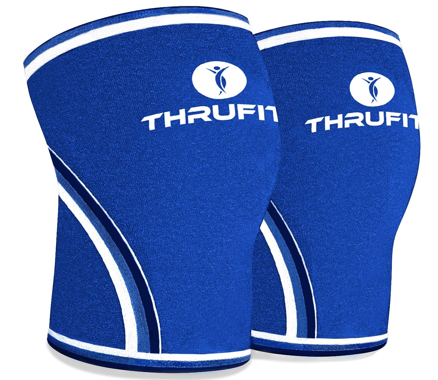 Knee Sleeve (1 Pair) 7mm Neoprene – Support & Compression for Squats, Weightlifting & Powerlifting – Crossfit Sleeves Reduces Injury Risk and Eases Knee Pain – Both Men & Women