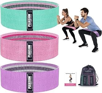 Fabric Resistance Bands for Working Out, 5 Levels Booty Bands for Women Men, Cloth Workout Bands Resistance Loop Exercise Bands for Legs Butt at Home Fitness, Yoga, Pilates