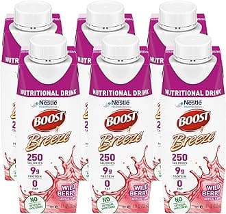 Boost Breeze Nutritional Drink Wildberry, 8 Fl Oz (Pack of 6)