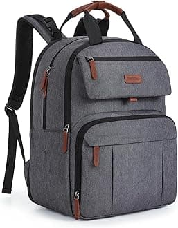 mommoreDiaper Bag Backpack, Large Diaper Bag Expandable for 2 Kids/Twins, Durable Baby Bag with Changing Pad, Water Resistant Travel Diaper Backpack for Mom Dad