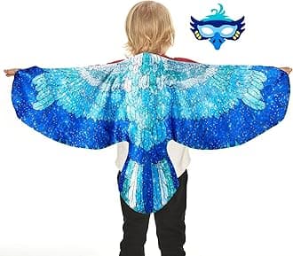 D.Q.Z Kids Eagle-Wings Bird Costume and Mask for Boys Girls Halloween Dress Up