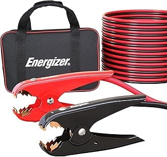 Energizer Heavy Duty Jumper Cables for Car Battery, Automotive Booster Cables for Jump Starting Dead or Weak Batteries with Carrying Bag Included (16-Feet (2-Gauge))