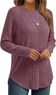 Womens Long Sleeve Shirts Fall Fashion Tops Blouses Dressy Sweaters Tunic Winter Clothes Casual Outfits