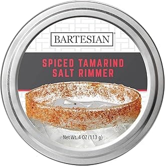 Bartesian Spiced Tamarind Salt Cocktail Glass Rimmer - Spicy Cocktails Glasses Flavored Rimming Garnish for Margarita & Other Bar Drinks - Professional Home Bartending Mixology Supplies