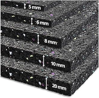 etm Anti-Vibration Washing Machine Mat - Soundproof Mat for Appliances | Thick Rubber | Sound and Impact Absorbing | Thickness: 5mm - 100 x 62.5 cm