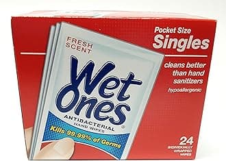 Wet Ones Antibacterial Singles, 24 ct (1 Pack)
