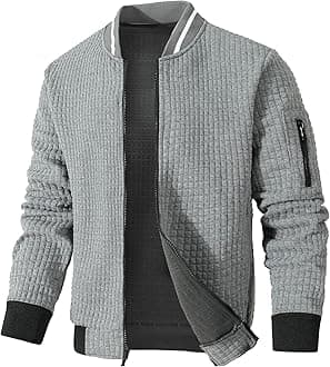 Men's Bomber Jacket, Lightweight, Casual Varsity Style