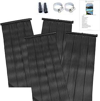 LOWENERGIE Solar Thermal Swimming Pool Heating Mat Hot Water Free Energy Saving Sun Pool Heater Kit Warm. Mat only (2, 0.66 x 6M)