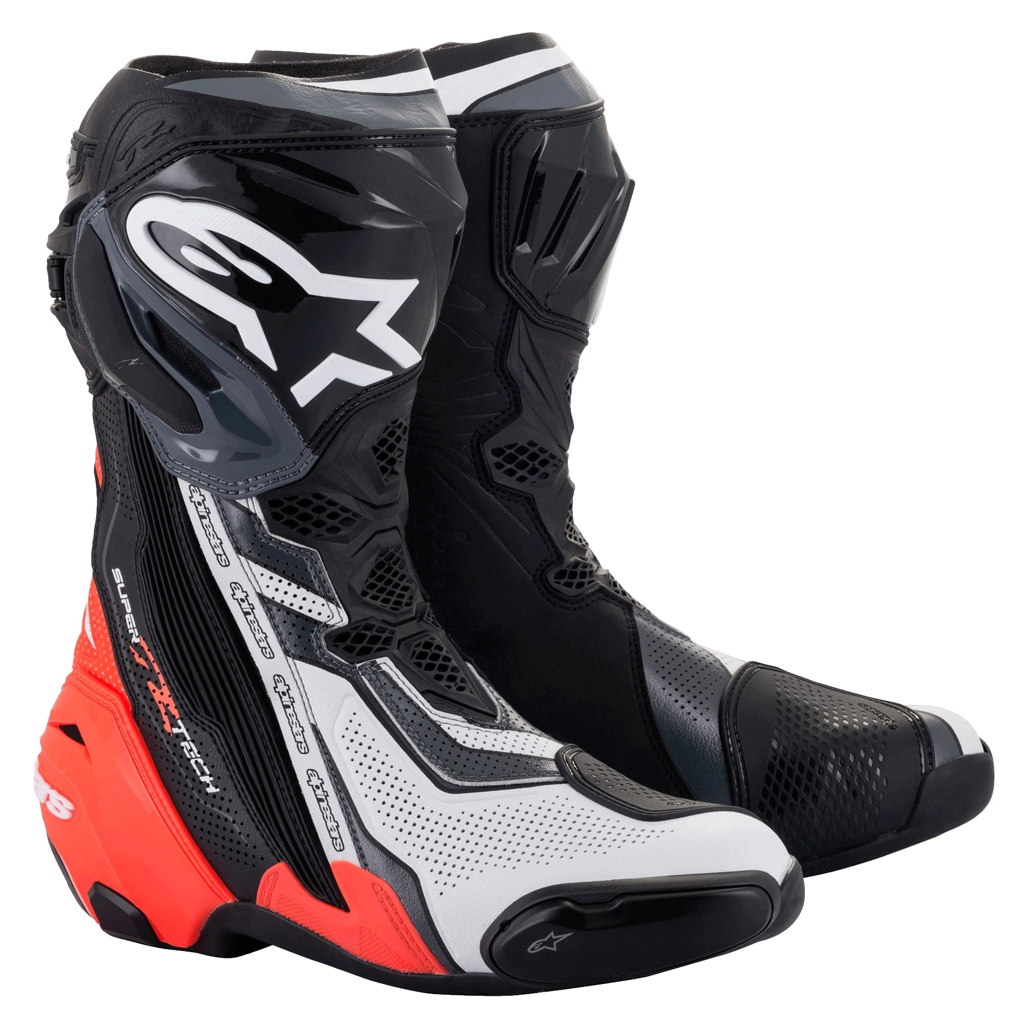 Alpinestars Supertech R Vented Racing Motorcycle Boots, CE-Certified, Lightweight, Advanced Ventilation & Grip