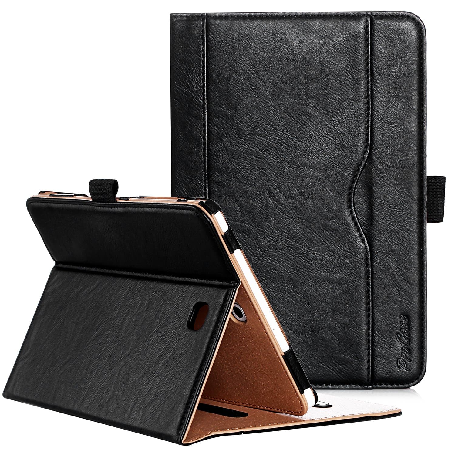 ProCase Galaxy Tab S2 8.0 Case - Leather Stand Folio Case Cover for 2015 Galaxy Tab S2 Tablet (8.0 inch, SM-T710 T715 T713) -Black