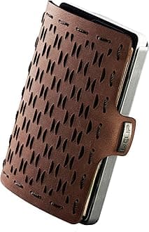 I-CLIP Original Wallet with Coinpouch - Leather Wallet - Cardholder with Moneyclip - Slim Wallet - Coconut Shell