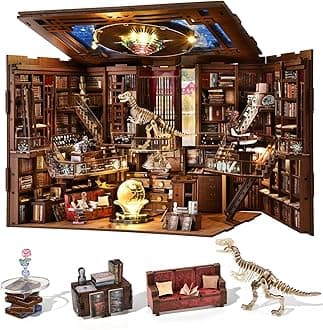DIY DIY Miniature Dollhouse for Adults, Beyond Library 3D Wooden Bookstand, Decoration with LED Lighting, Gifts for Book Lovers
