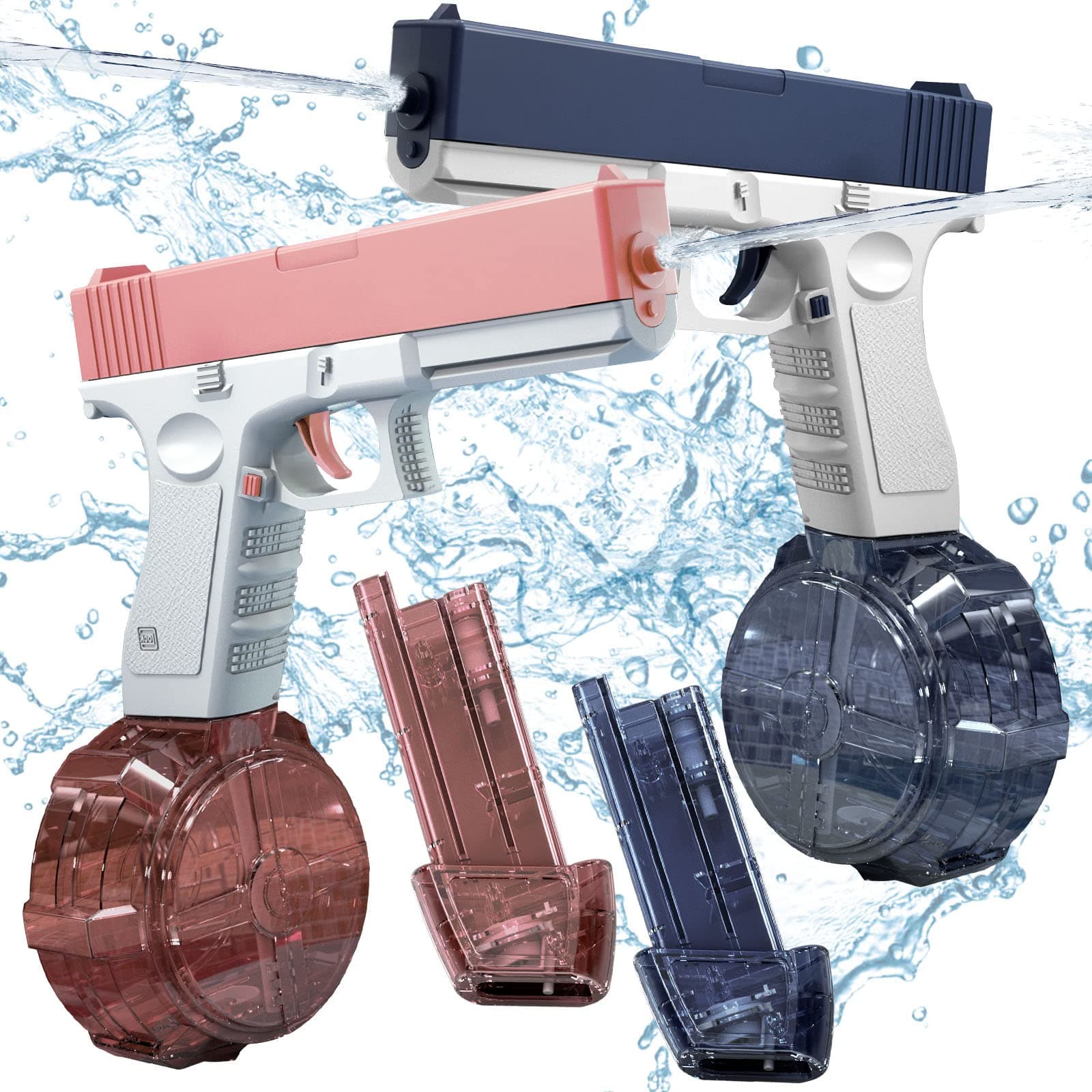 Electric Water Gun Toy - 32ft Range, 500cc Capacity, Automatic Launch, Safe and Fun for Kids and Adults