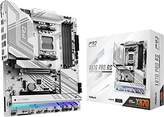 X870 Pro RS AMD Ryzen Socket AM5 ATX Motherboard DDR5 DIMMs 8000 MHz 256 GB PCIe Gen5 SATA3 6.0 Gb/s