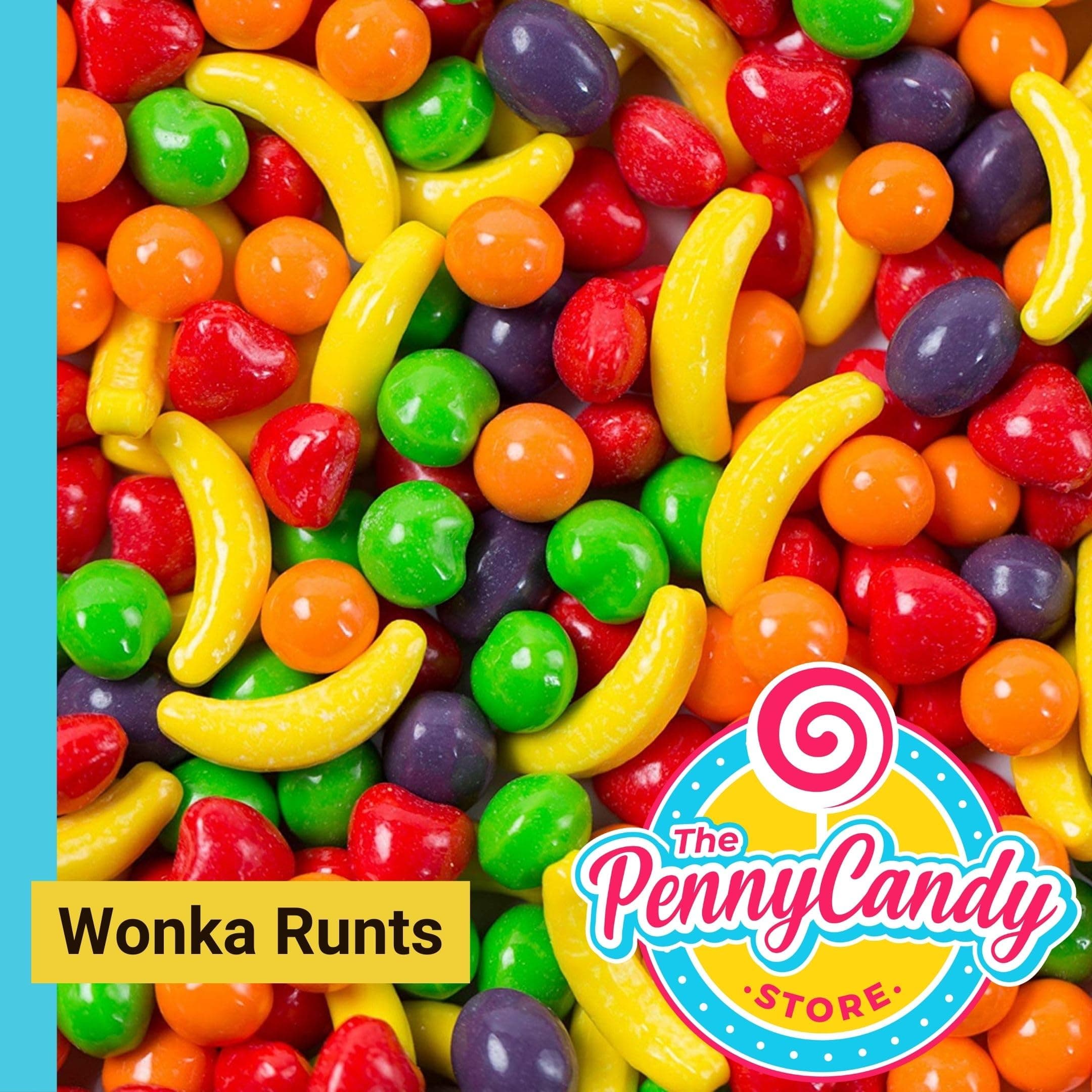 The Penny Candy Store Wonka Runts - Nostalgic Fruit Flavored Hard Candy Bulk - 1 LB Bag