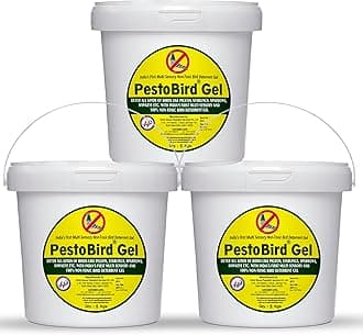 PestoBird Bird Control Gel-15 Kg | Industrial Grade Bird Repellent Gel for Pigeons | Transparent, Eco-Friendly | No Smell, Long Lasting Protection from Pigeon and Birds | Bird Repellent for Balcony