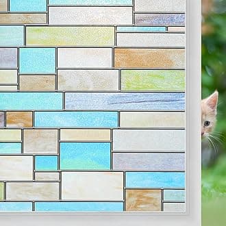 Niviy Stained Glass Window Film - Static Cling Decorative Film for Glass 23.6 x 78.7 Inches