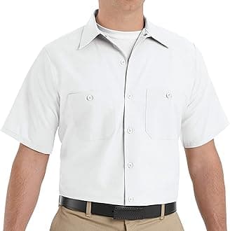 Mens Industrial Work Shirt, Regular Fit, Short Sleeve