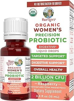 MaryRuth Organics USDA Organic Womens Probiotic Liquid Drops for Digestive Health | Targeted Support for Women | Four Probiotic Blend | Women's Wellness | Dairy Free | 30 Servings