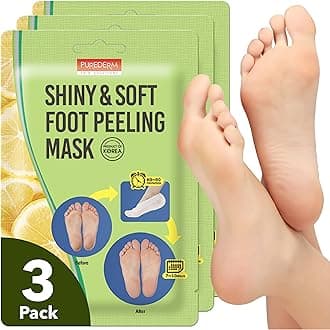 Purederm Shiny & Soft Foot Peeling Mask (3 pack) - For smooth and moist baby skin with Exfoliating peel off Calluses, Dry Skin, Cracked Heels - Men and Women