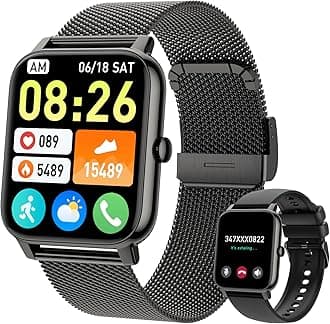 Smart Watch for Men Fitness Tracker: Waterproof Smart Watches for Women Digital Mens Watches Make/Answer Call Running Smartwatch Android Phone iPhone Samsung Compatible Heart Rate Monitor