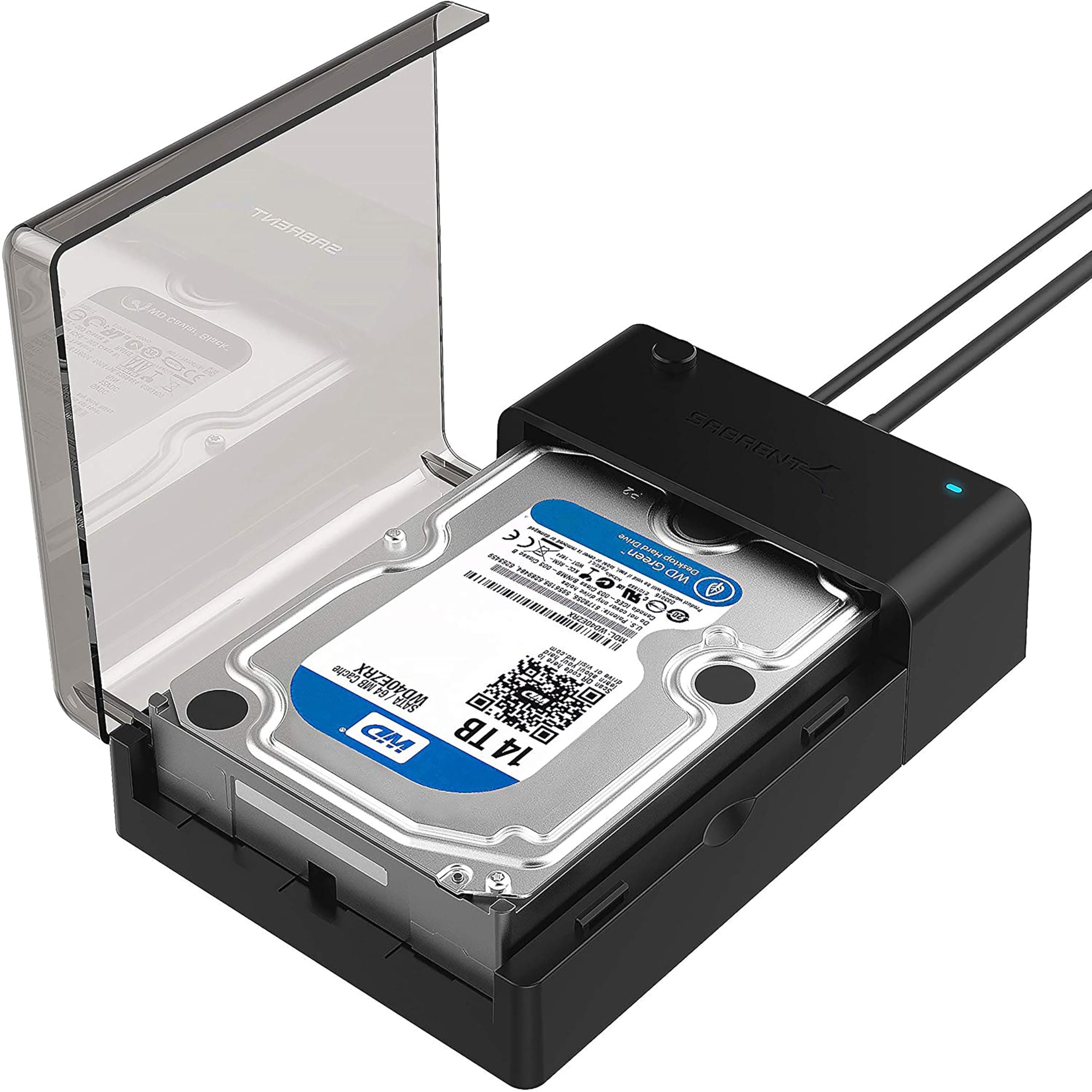 USB 3.0 to SATA External Hard Drive Ray Flat Docking Station 2.5 or 3.5 in HDD, SSD by Sabrent