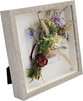 BD ART Square Shadow Box 3D 9x9x1 Inch, Display Box Photo Frames, Sonoma Truffle Oak, Picture Frame with Wall and Tabletop, for Crafts, Photos, Souvenir, Baby Items, dried Flowers, Medals