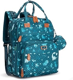 BabbleRoo Baby Changing Bag Backpack, Nappy Changing Back Pack Diaper Bags with Changing Mat & Pacifier Holder for Mom & Dad