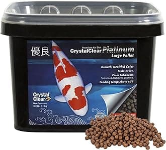 Platinum Fish Food, Premium Floating Pellets for Koi & Goldfish – Boost Growth, Color, and Wellness in Backyard Ponds & Water Gardens, 5mm Pellets, 2.2 Lbs