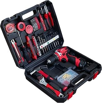 IBELL CT12-30 Tool kit with Cordless Impact drill machine & 101 Home Essential Tools/Accessories