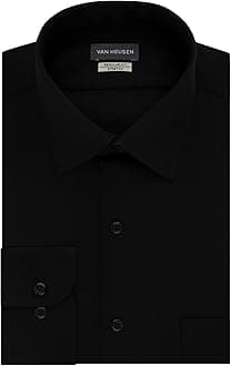 Men's Dress Shirts Regular Fit Lux Sateen Stretch Solid Dress Shirt