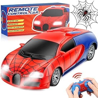 Remote Control Car Toy for Kids: Spider Rc Cars for Boys Age 4-7 Toy Cars for Boys Age 4-7 Racing Car Toys Spider Toys for Boy 4-6 Birthday Gift for 3 4 5 6 7 8 9 Year Old Boy Girls, Red