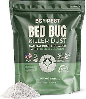 Bed Bug Killer Dust, 1 lb. | Natural Pumice Powder with Powerful Essential Oils for Indoor Treatment of Bed Bugs | Kills Bed Bugs and Eggs by Contact | Low-Odor and Non-Staining Pest Control Powder