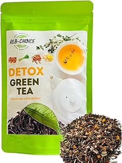 Rlb Choice-Detox Loose Leaves Green Tea-Your Path To Wellness-Purity In Every Sip, Better Digestion, Boost Immunity, Skin Glow,80 Grams