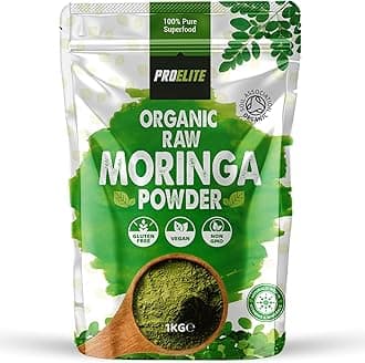 ProElite Moringa Powder 1kg - Certified Organic Moringa Oleifera Leaf - 100% Raw Natural Gluten Free Superleaf Superfood Powder for Smoothies & Juices PROELITE
