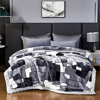 9 lb.Korean Faux Mink Fleece Blanket 77x90 inch - 2 ply Soft Warm Plush Flannel Blanket for The Cold Night.