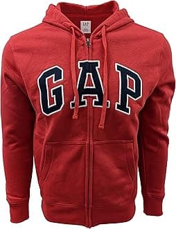 GAP Men's Full Zip Fleece Logo Hoodie