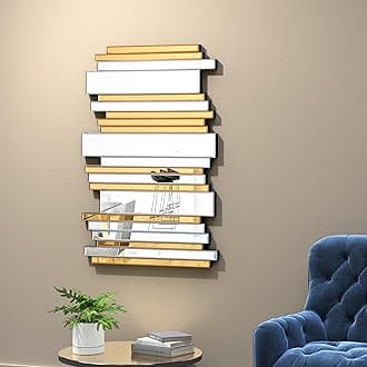 Decorative Mirrors for Wall Decor Large Mirrors for Wall Decor Living Room Silver Mirrors 24×36 inch (Gold)