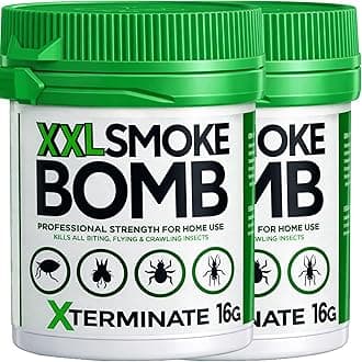 Xterminate Flea Bombs for the Home 16g x 2 Up to 550m3 Coverage per Fumer Kills Fleas Bed Bugs Carpet Moths Cluster Fly Silverfish Carpet Beetle and more XXL Smoke Bomb Fogger HSE Approved