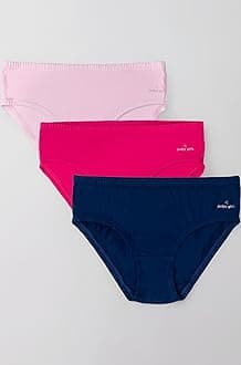 SG01 Girl's Super Combed Cotton Panty with Ultrasoft Waistband (Pack of 3)