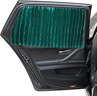 ZATOOTO Side Window Sunshades for Car (2pcs), Magnetic Car Curtain to Block UV Rays and for Privacy, Green