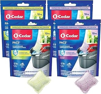 O-Cedar Floor Cleaning 40ct Pacs with Citrus Scent 10ct (2-Packs) and Lavender Scent 10ct (2-Packs)