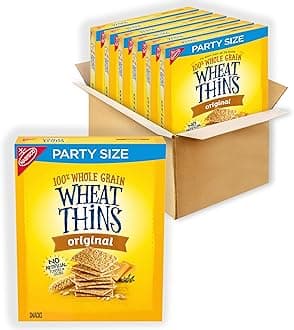 Wheat Thins Original Whole Grain Wheat Crackers, Party Size, 6-20 oz Packs