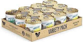 Weruva BFF Minced Natural Wet Cat Food, Big Feline Feast Variety Pack, 10oz Can, Pack of 12