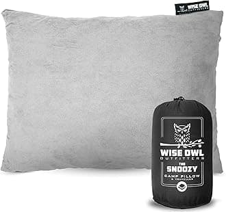 Camping Pillow – Memory Foam Travel Pillow for Airplane Sleeping, Hiking, Backpacking & Outdoor Use - Small & Portable for Adults, Car, Camp & Tent