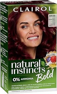 Clairol Natural Instincts Bold Permanent Hair Dye, BR36 Deep Burgundy Acai Hair Color, Pack of 1